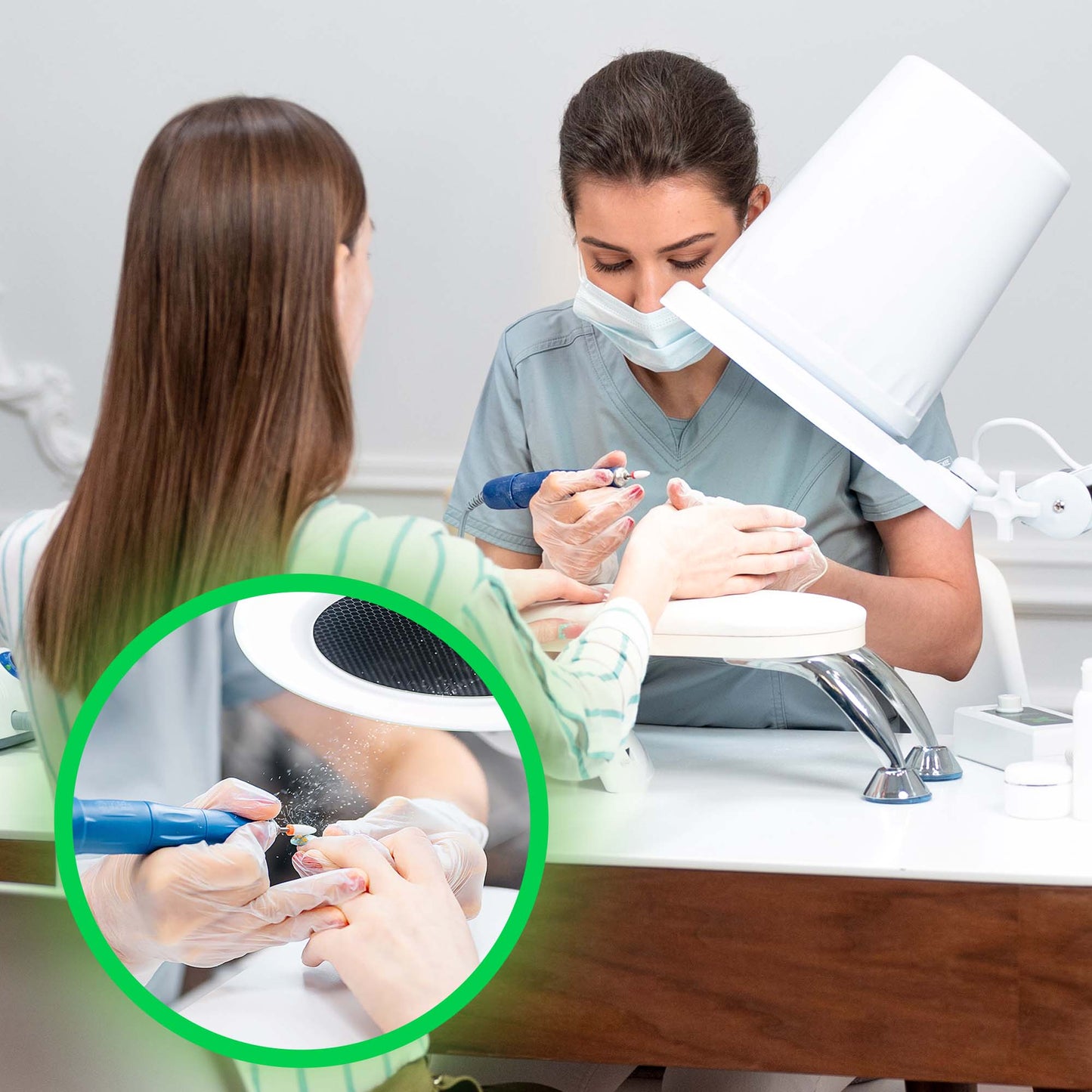 Alize nail dust collector with table mount